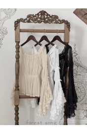 Forest Song Chloris Bell Sleeve Blouse(Leftovers/3 Colours)